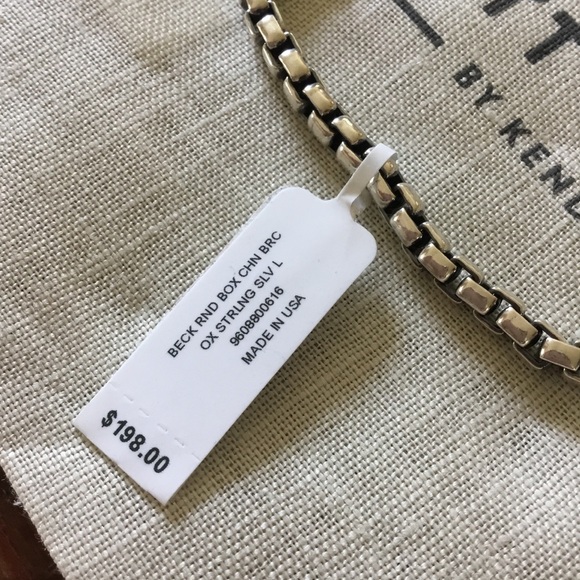 Kendra Scott Beck Round Box Chain Sterling Silver Bracelet